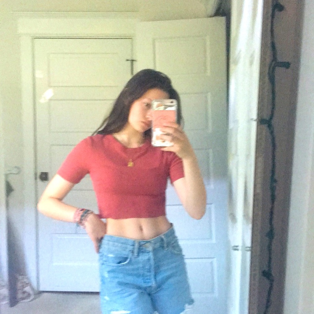 Pink crop top